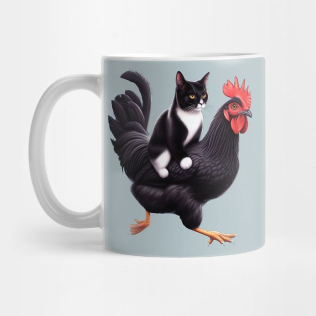 Cat On A Chicken by TooplesArt